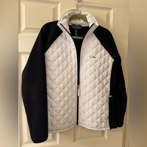Ralph Lauren Black and White Fleece Jacket